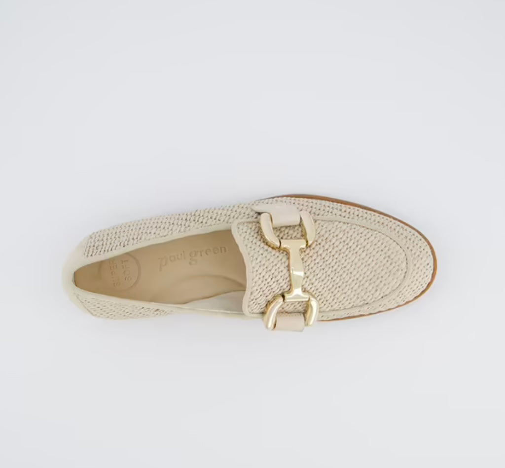 Paul Green beige leather loafers