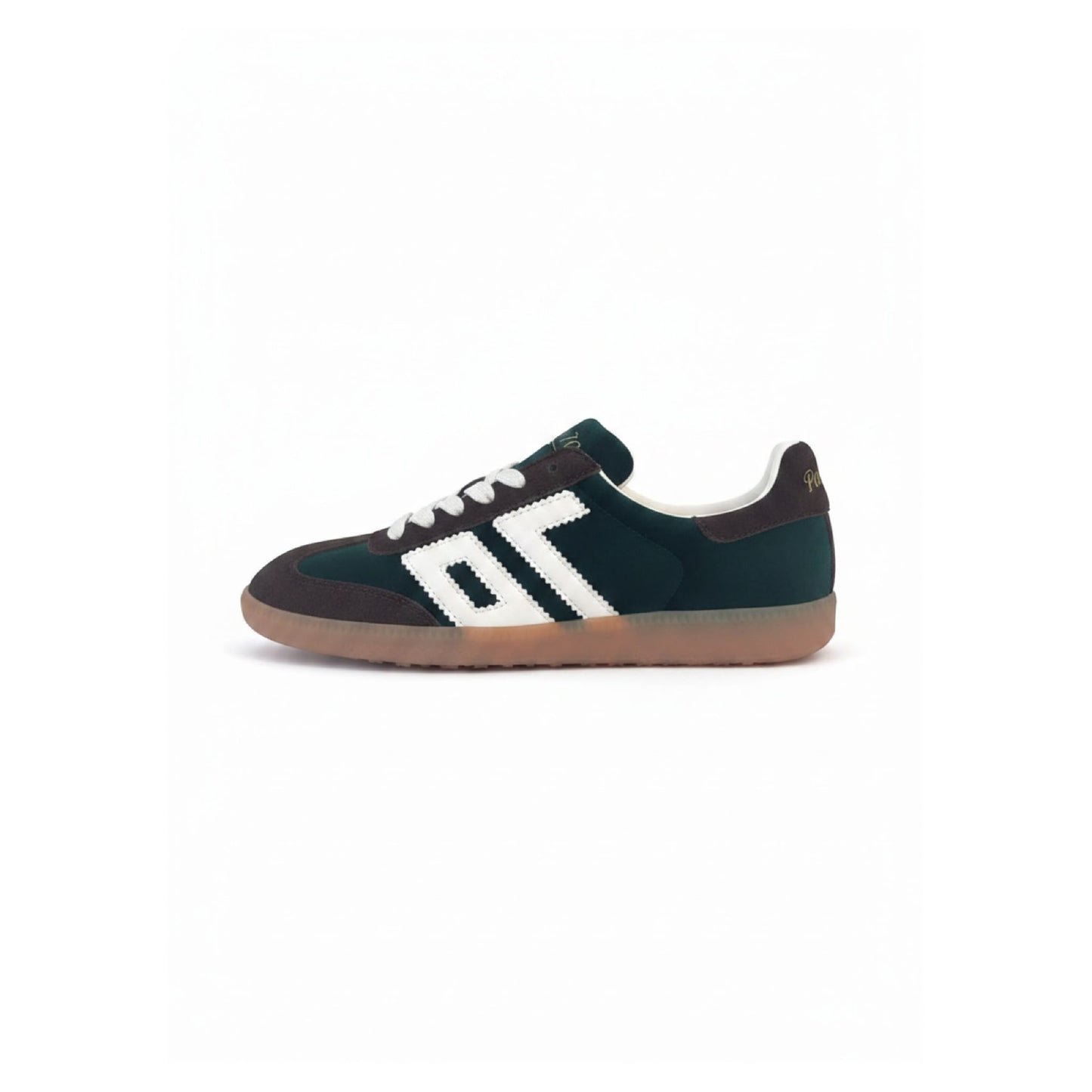 Back 70 green and brown velvet suede sneakers