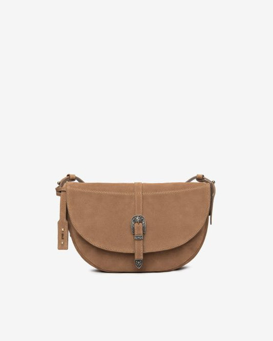 NeroGiardini light tan suede cross body /shoulder bag