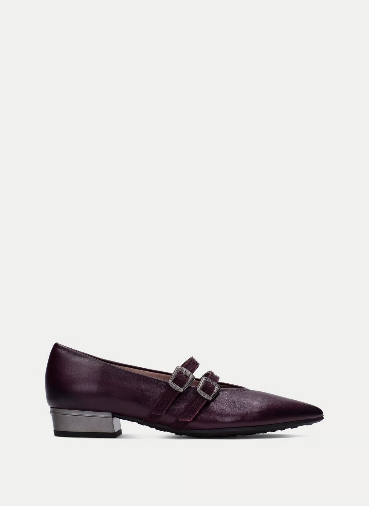 Hispanitas burgundy Mary Jane leather shoes
