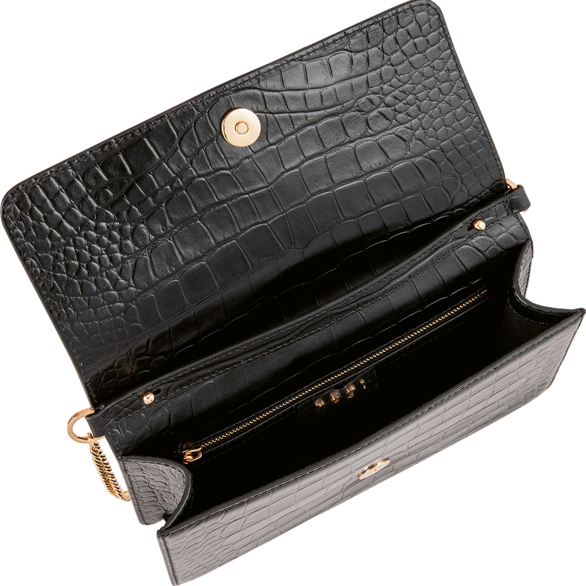 Hōgl black leather clutch bag