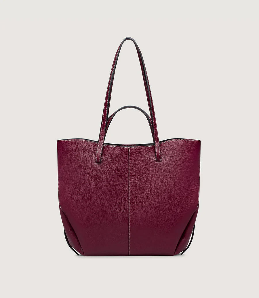 Marco Moreo burgundy leather tote bag