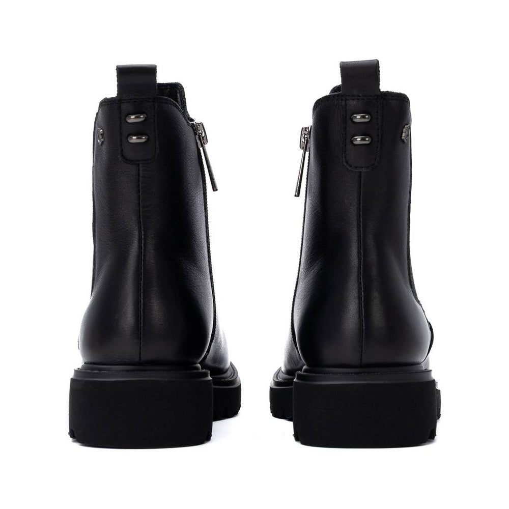 Carmela black leather ankle boots