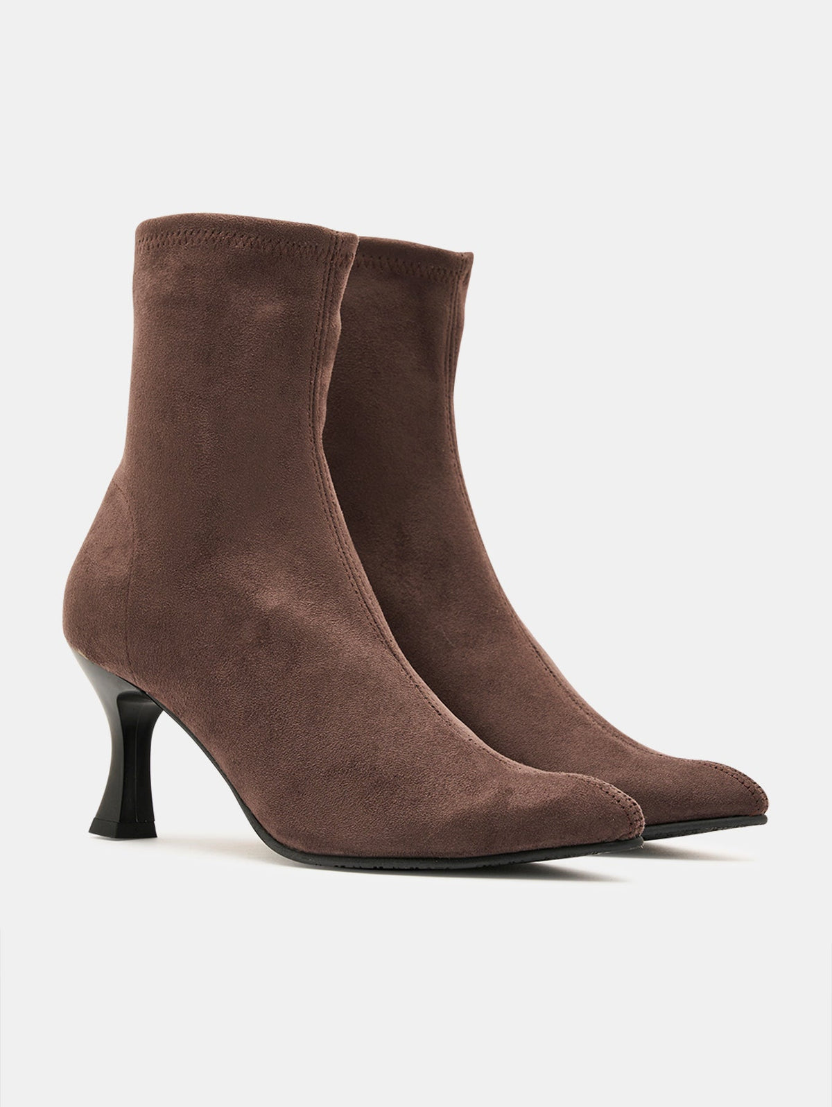 Miss Elastic brown suede ankle boots