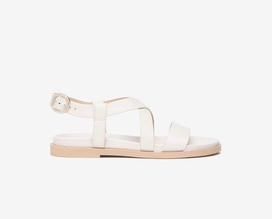 NeroGiardini cream leather flat sandals