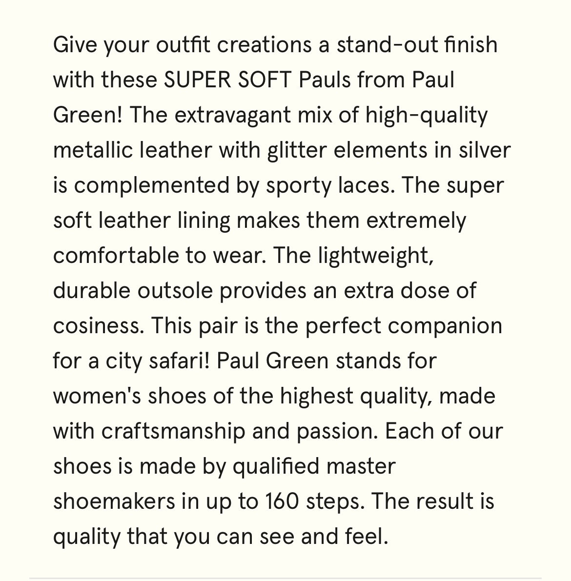 Paul Green silver glitter sneaker