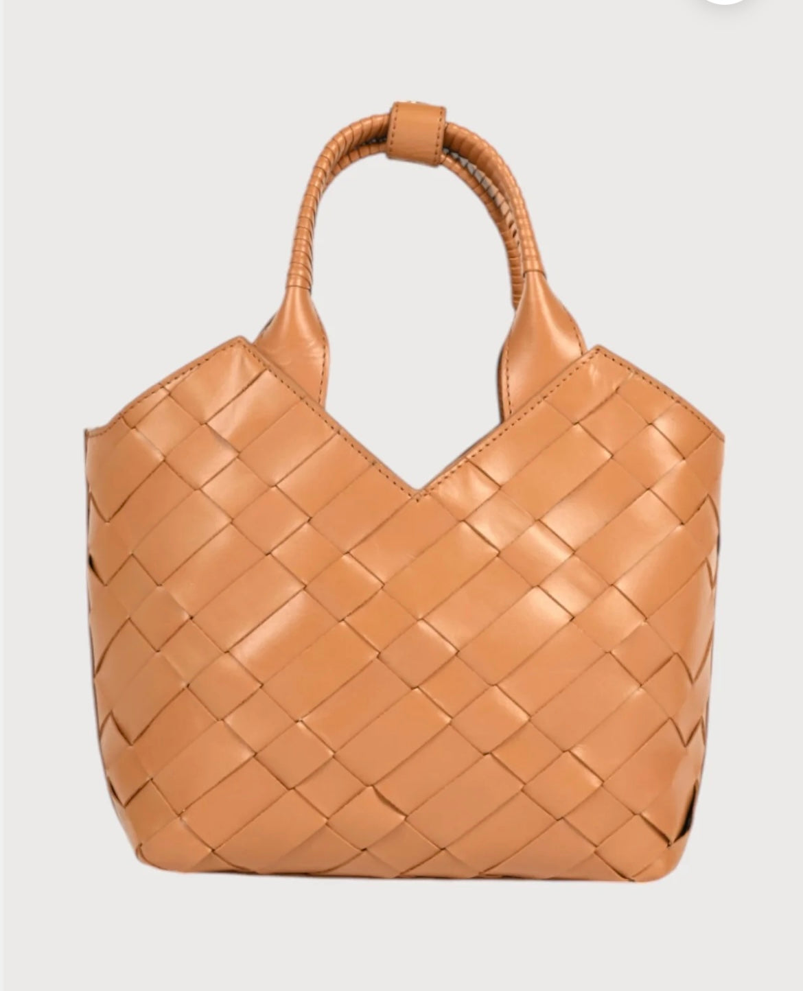 Alēo tan leather shopper handbag