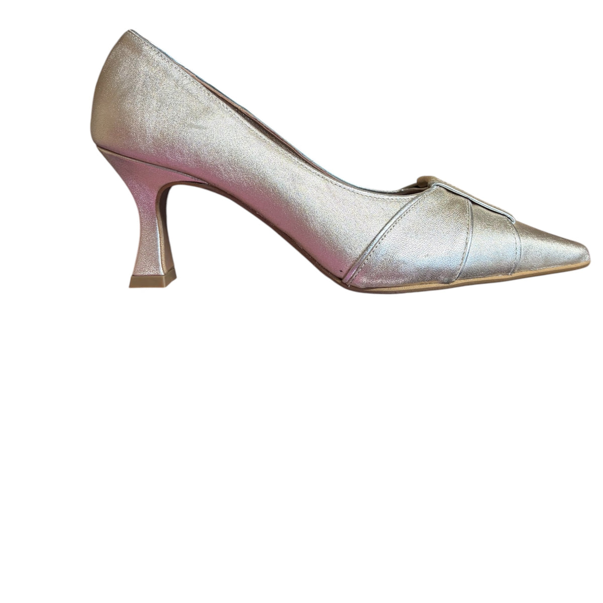 Marian Gold  leather Metallic Court Shoes