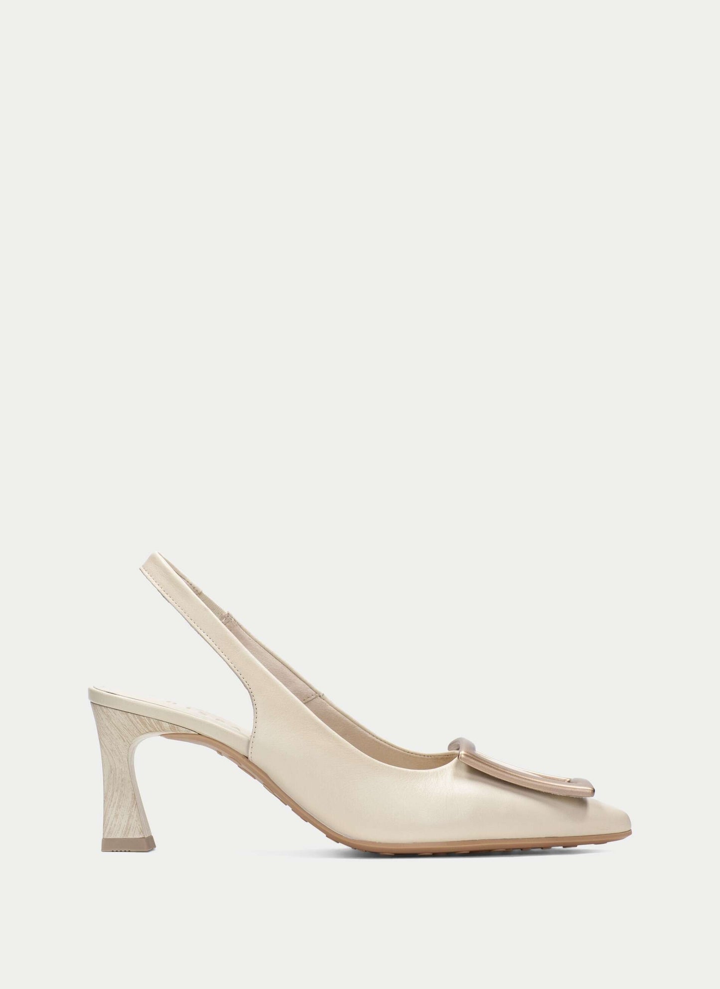 Hispanitas cream leather court shoe - Melissakshoes