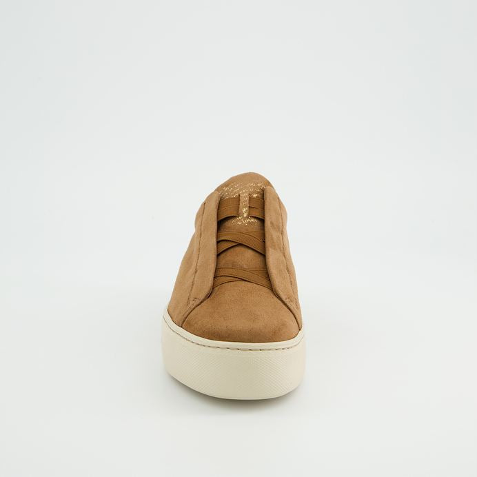 Paul Green tan suede slip on sneakers - Melissakshoes