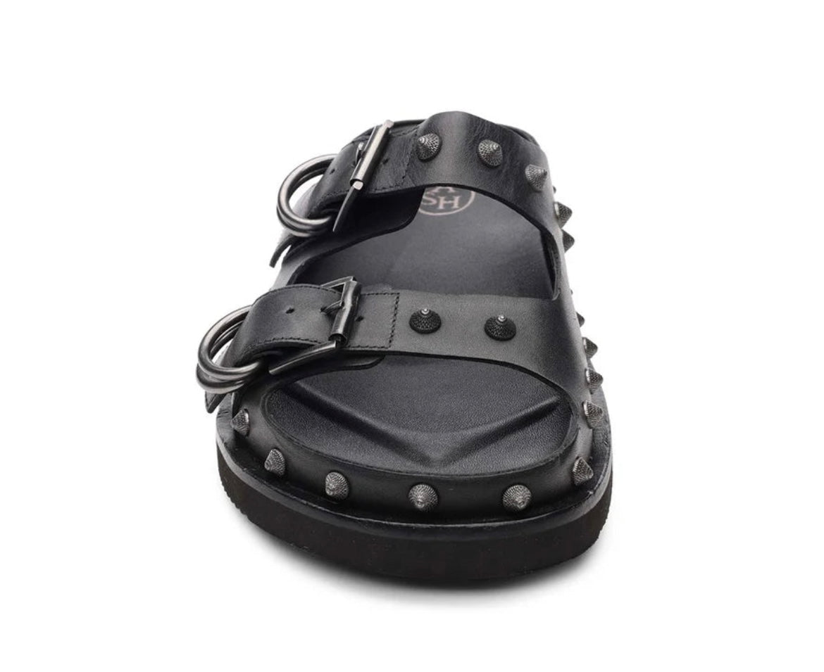 ASH black leather studded sandals