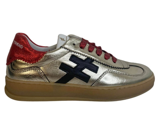 Another trend metallic gold and red leather sneakers