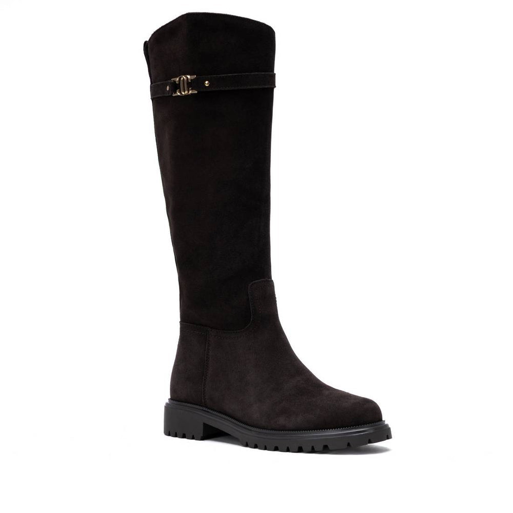 Carmela brown suede knee high boots