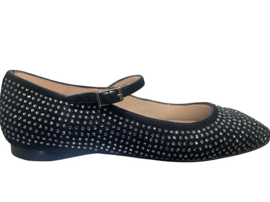 Marian black and silver  ballerina flat shoes