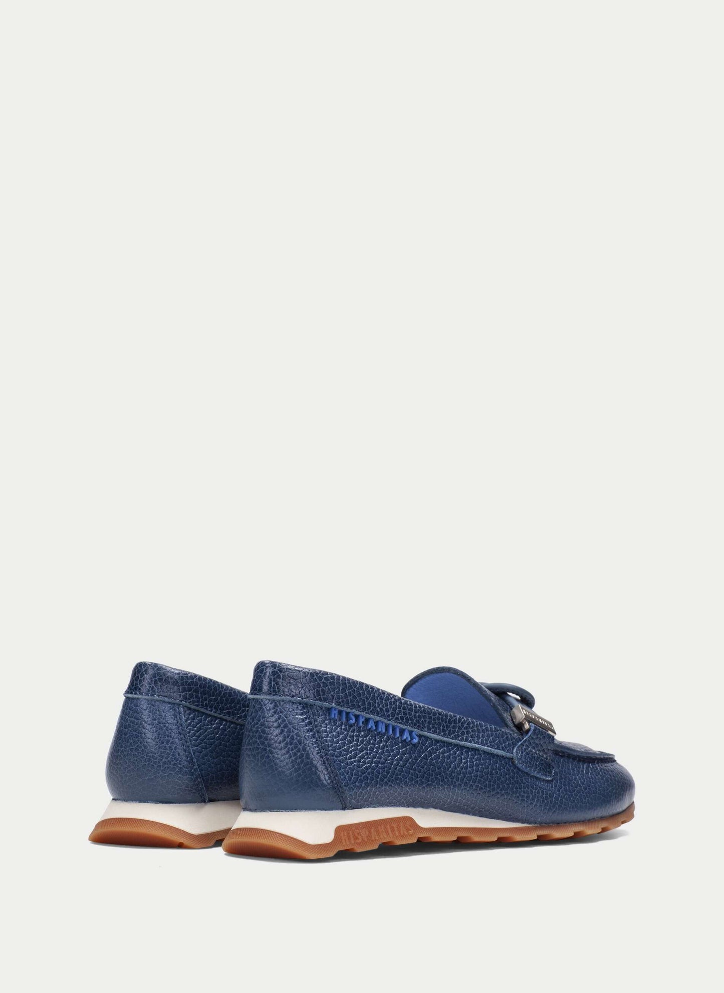 Hispanitas navy retro slip on leather loafers - Melissakshoes