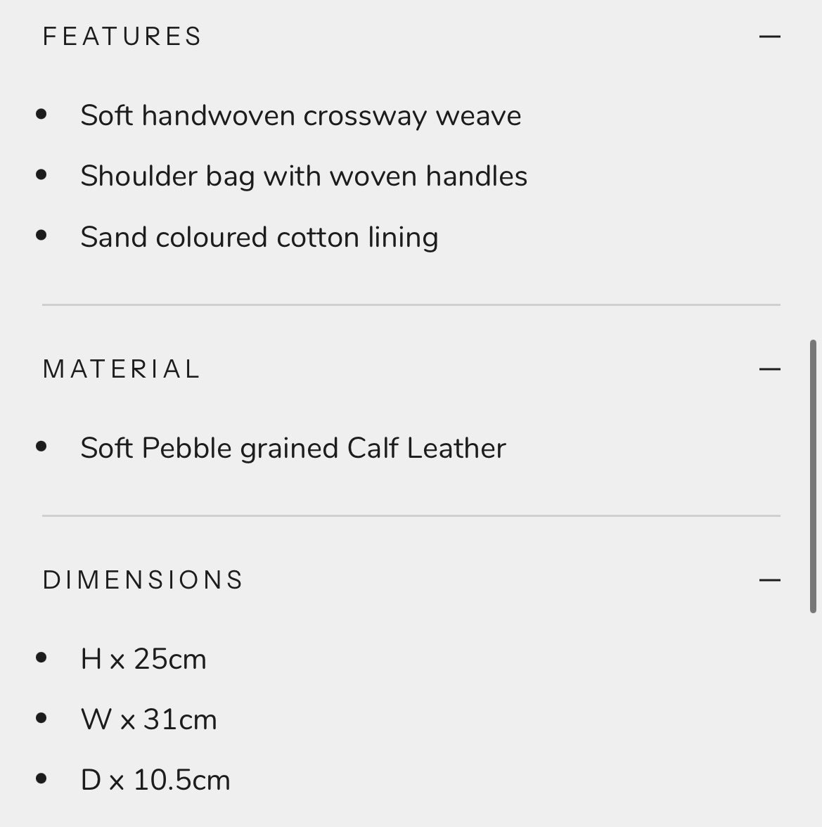 Alēo mini taupe leather handbag