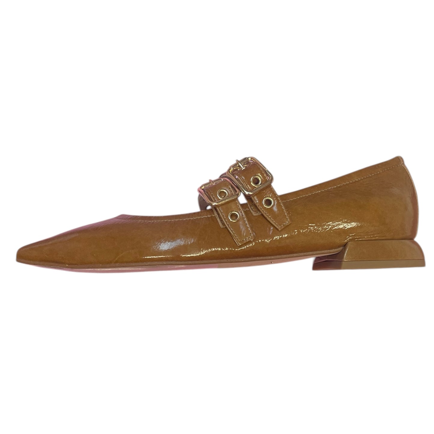 Marian camel patent leather Mary Jane shoes