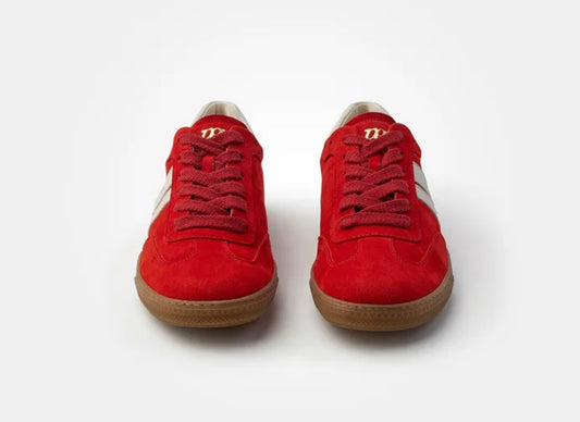 Paul green red suede leather sneakers