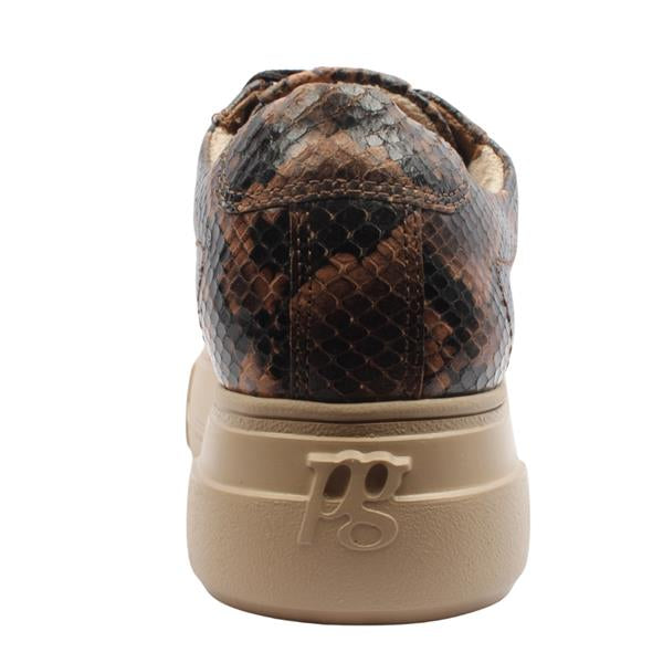 Paul Green leather snake skin effect platform sneakers