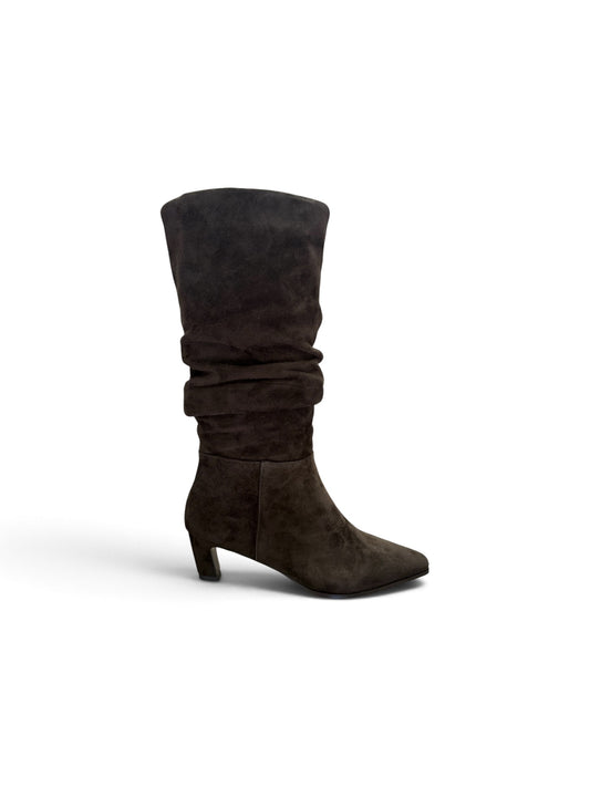 Lodi brown suede  slouchy boots A-LEE