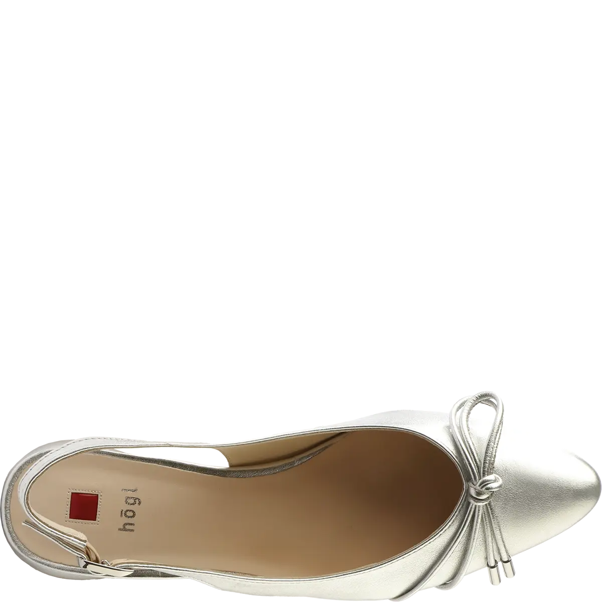 Hōgl silver leather slingback ballerinas - Melissakshoes