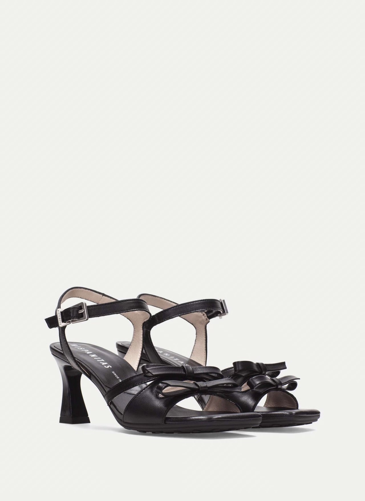 Hispanitas black leather sandals - Melissakshoes