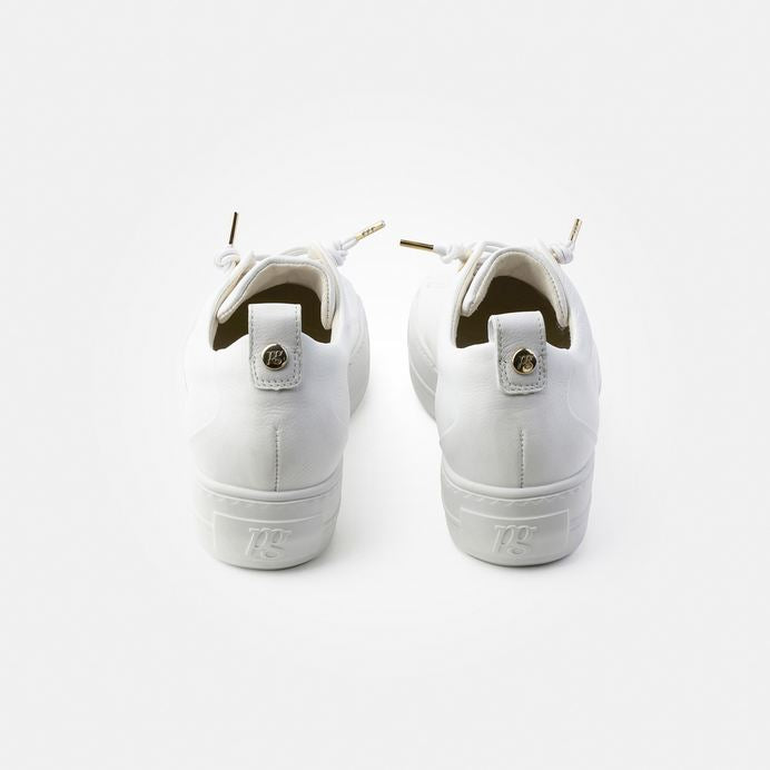 Paul Green white leather platform sneakers