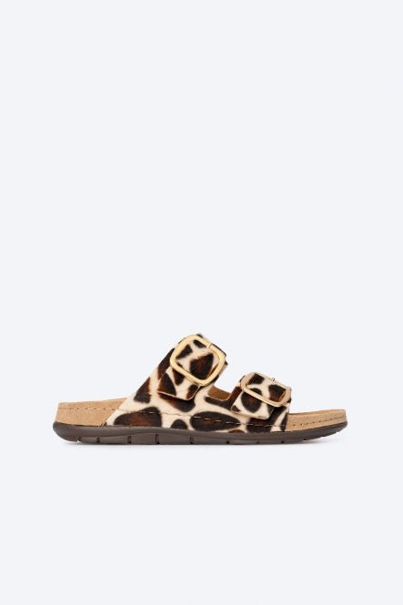 Rohde giraffe print mule sandals