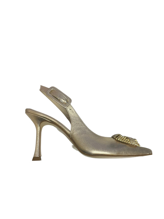 Marian gold leather slingbacks