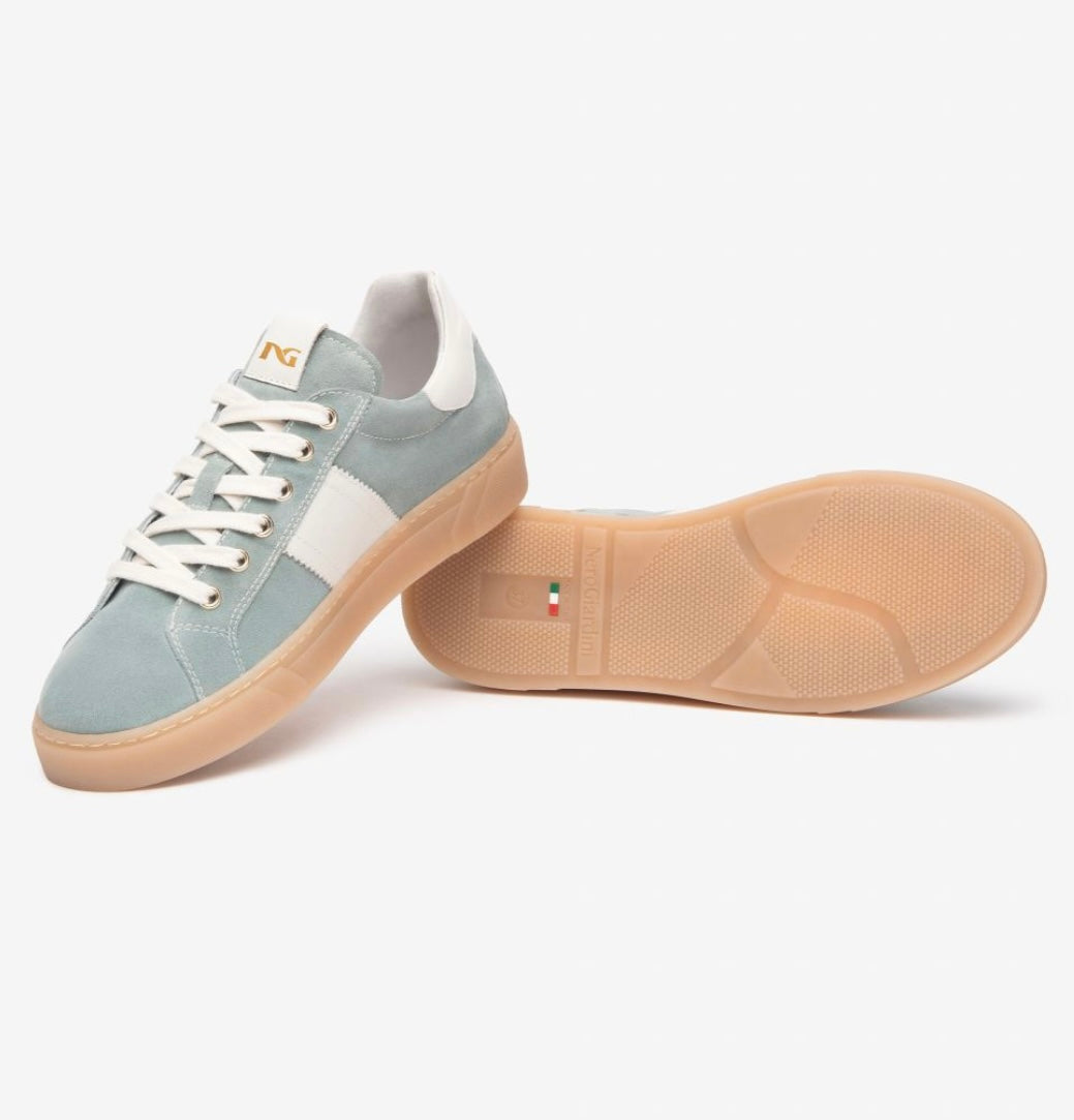 NeroGiardini green suede retro sneakers