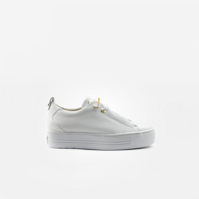 Paul Green white leather platform sneakers