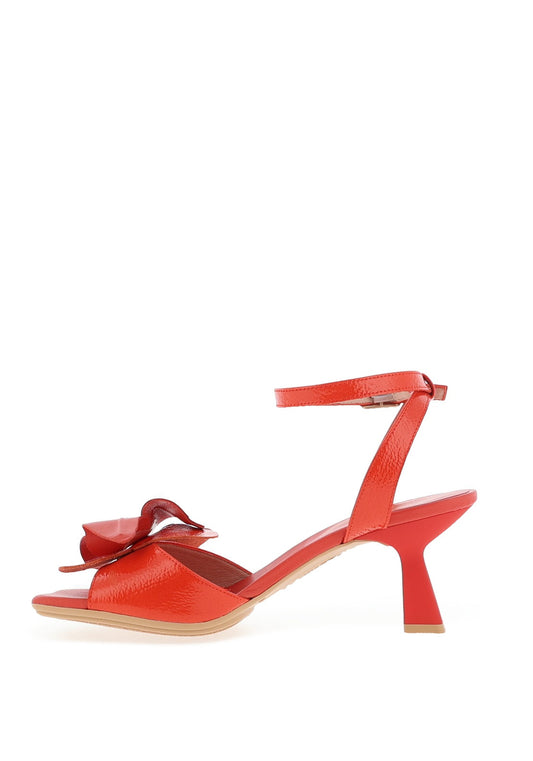 Hispanitas red leather heeled sandals