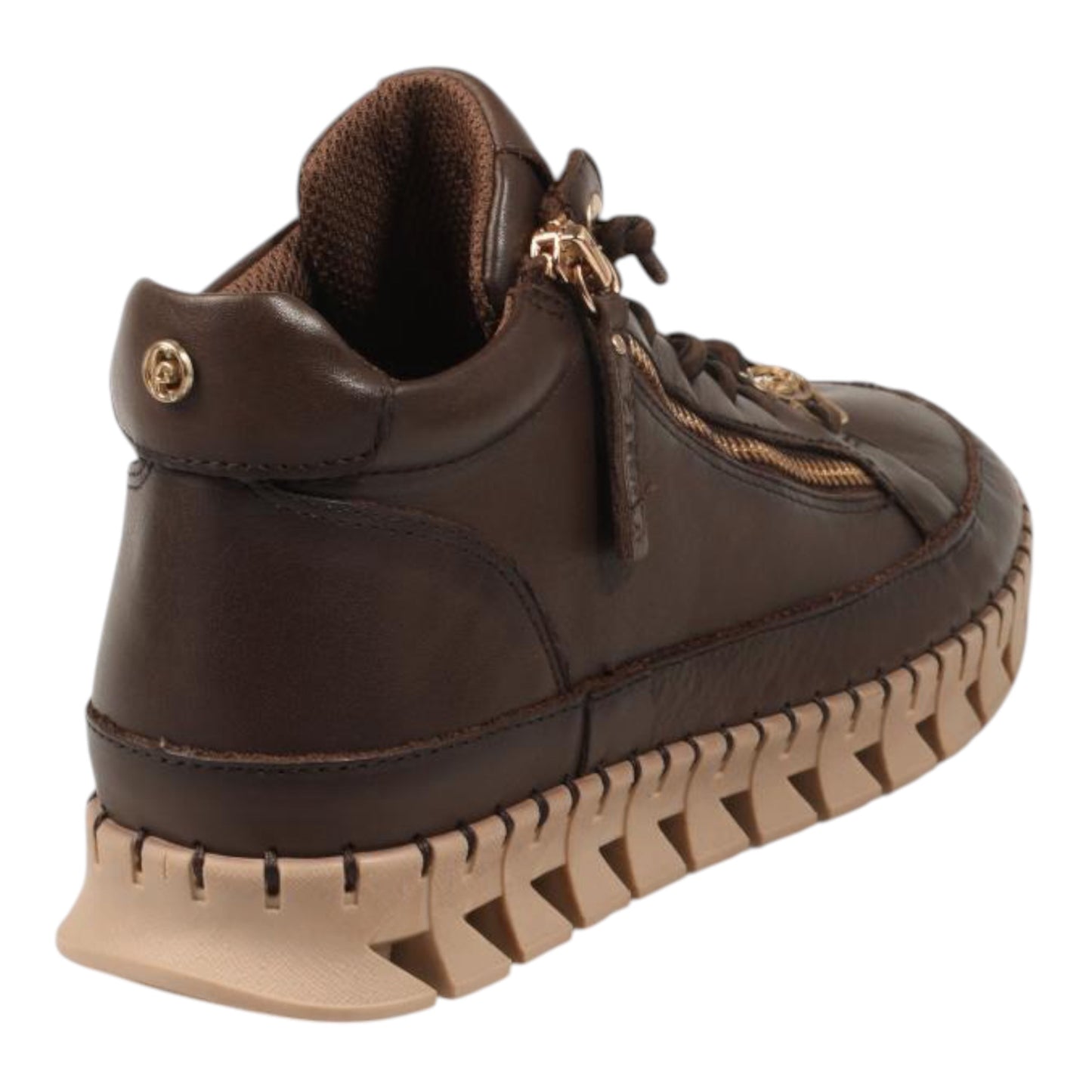 Carmela brown leather ankle sneaker boot
