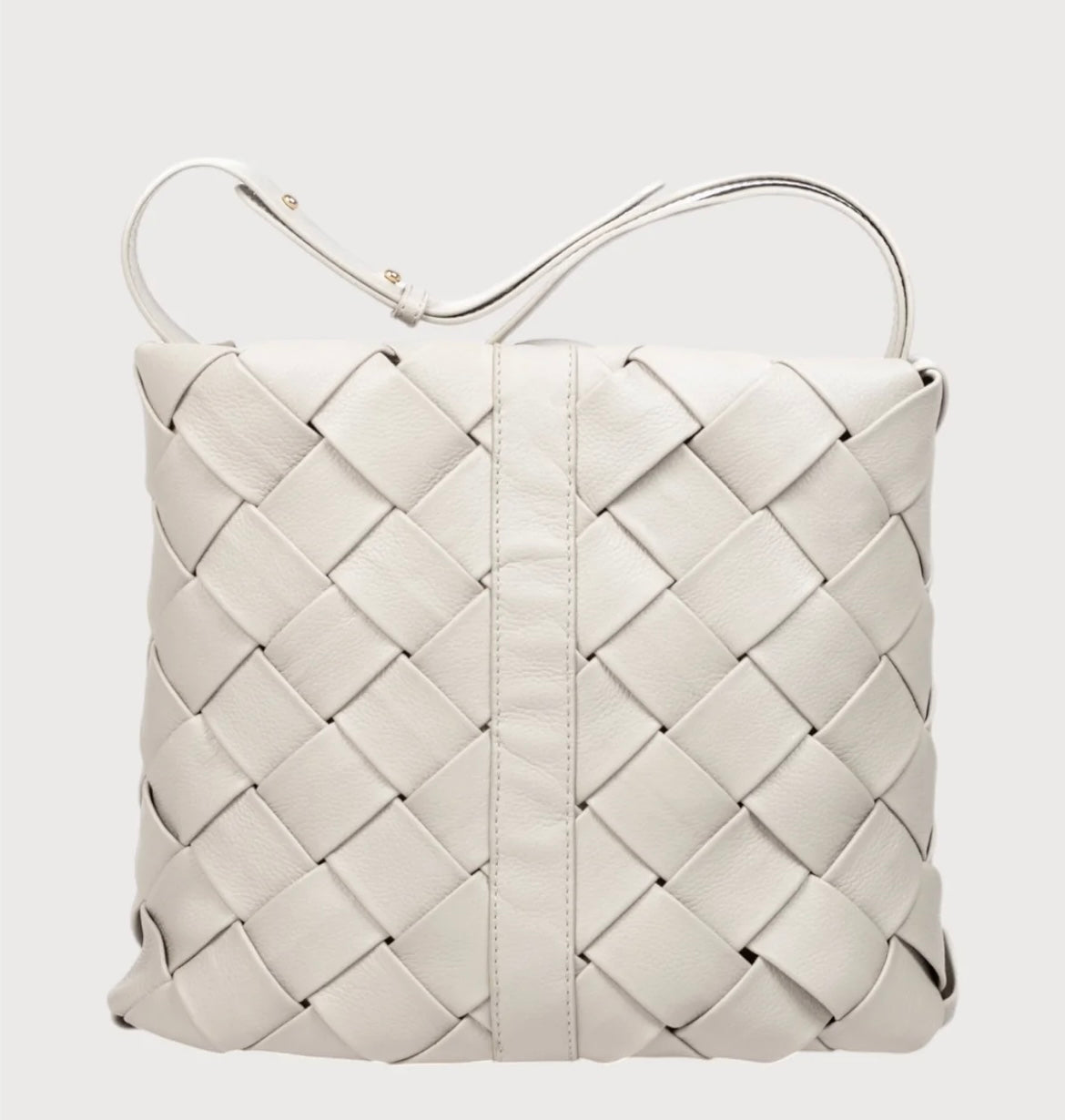 Alēo soft pebble leather square shoulder bag