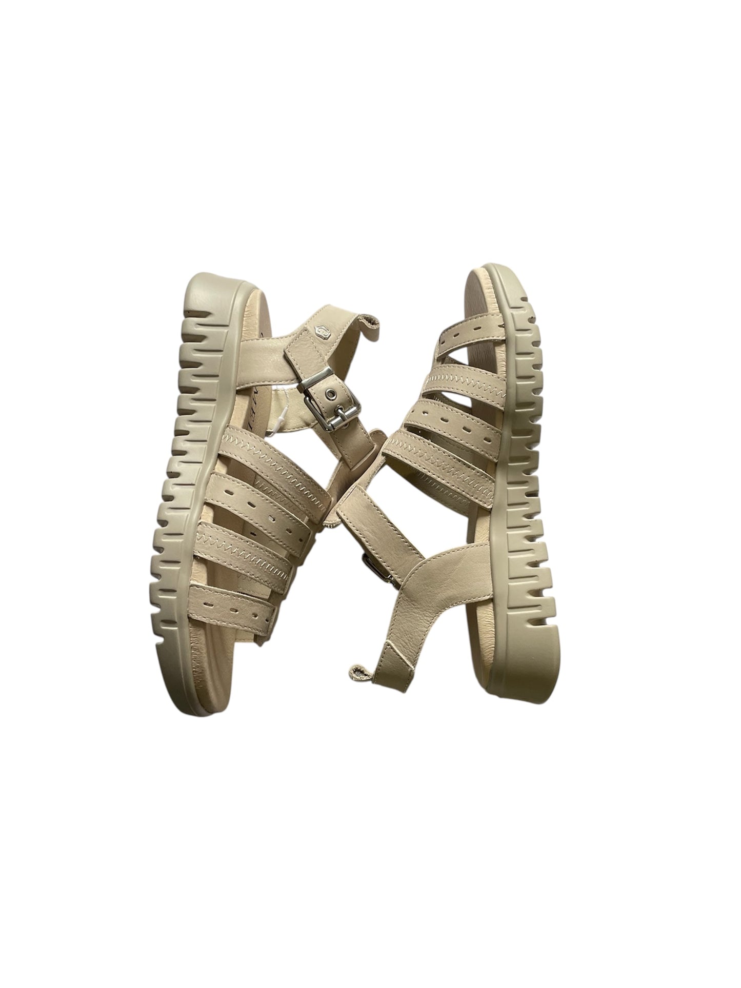 Carmela stone leather sandals - Melissakshoes