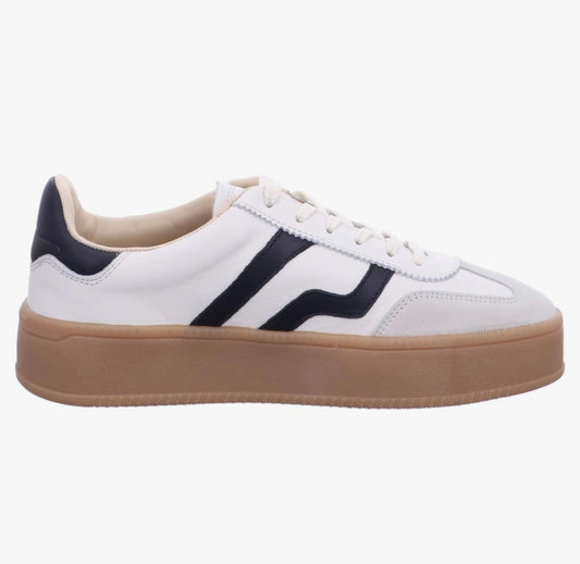 Gant beige and black suede leather platform retro  sneakers