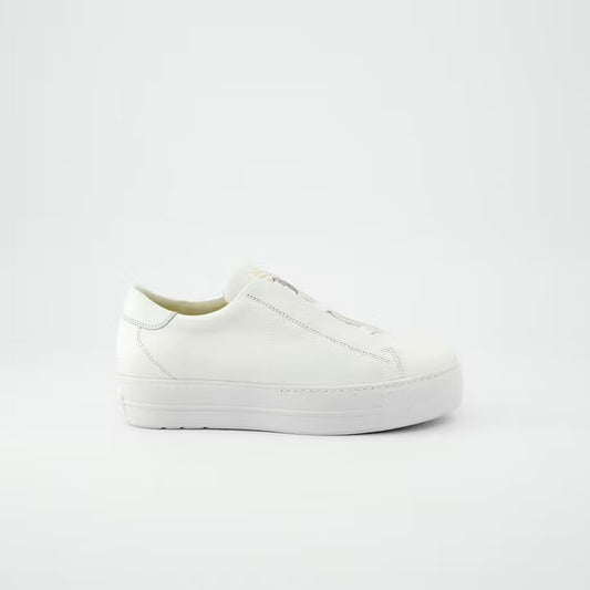 Paul Green white leather slip on sneakers - Melissakshoes
