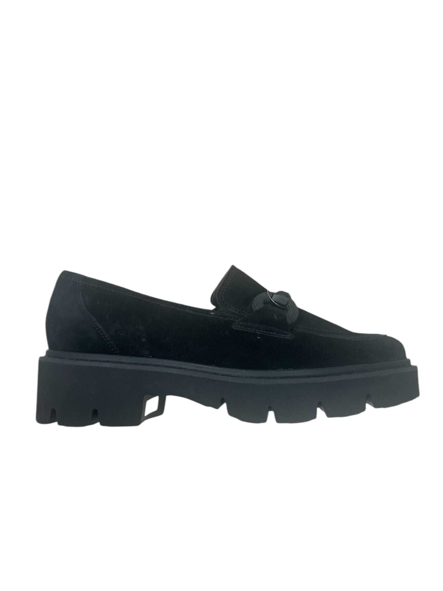 Paul Green black suede loafers