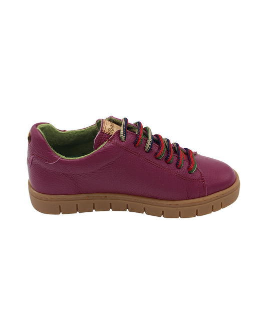 Jose Saenz purple leather sneakers