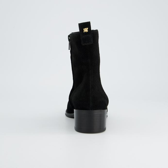 Paul Green black suede Chelsea ankle boot
