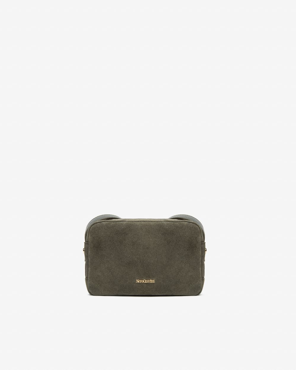 NeroGiardini Olive green suede small crossbody