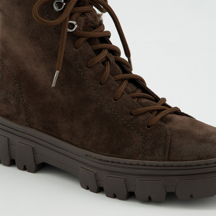 Paul Green dark brown suede ankle boots