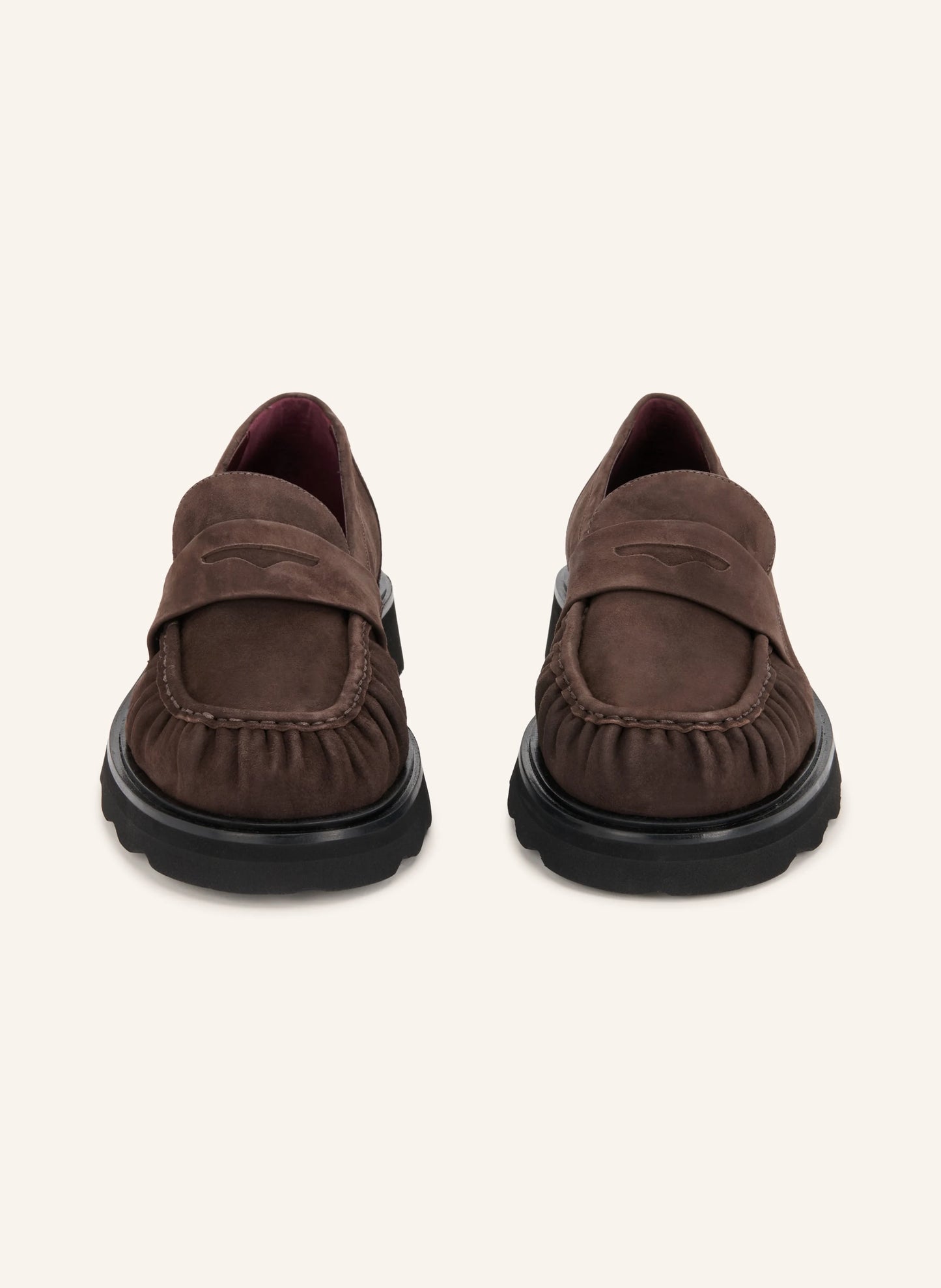 POMME D’OR brown suede loafers