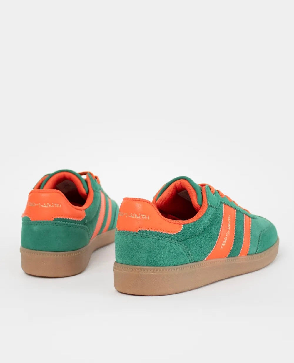Teddy Smith Green and orange retro sneakers