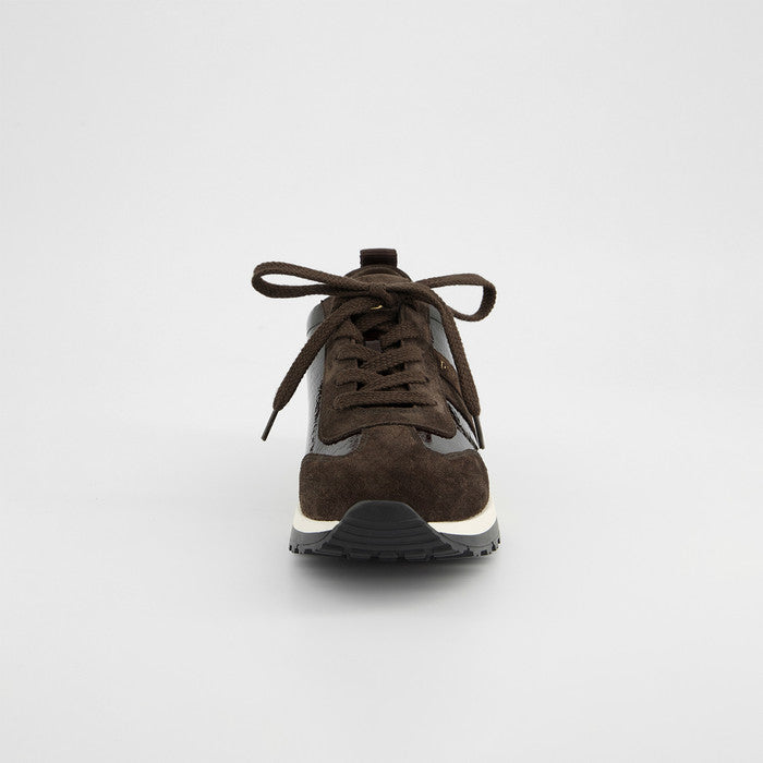 Paul Green brown suede and leather sneakers