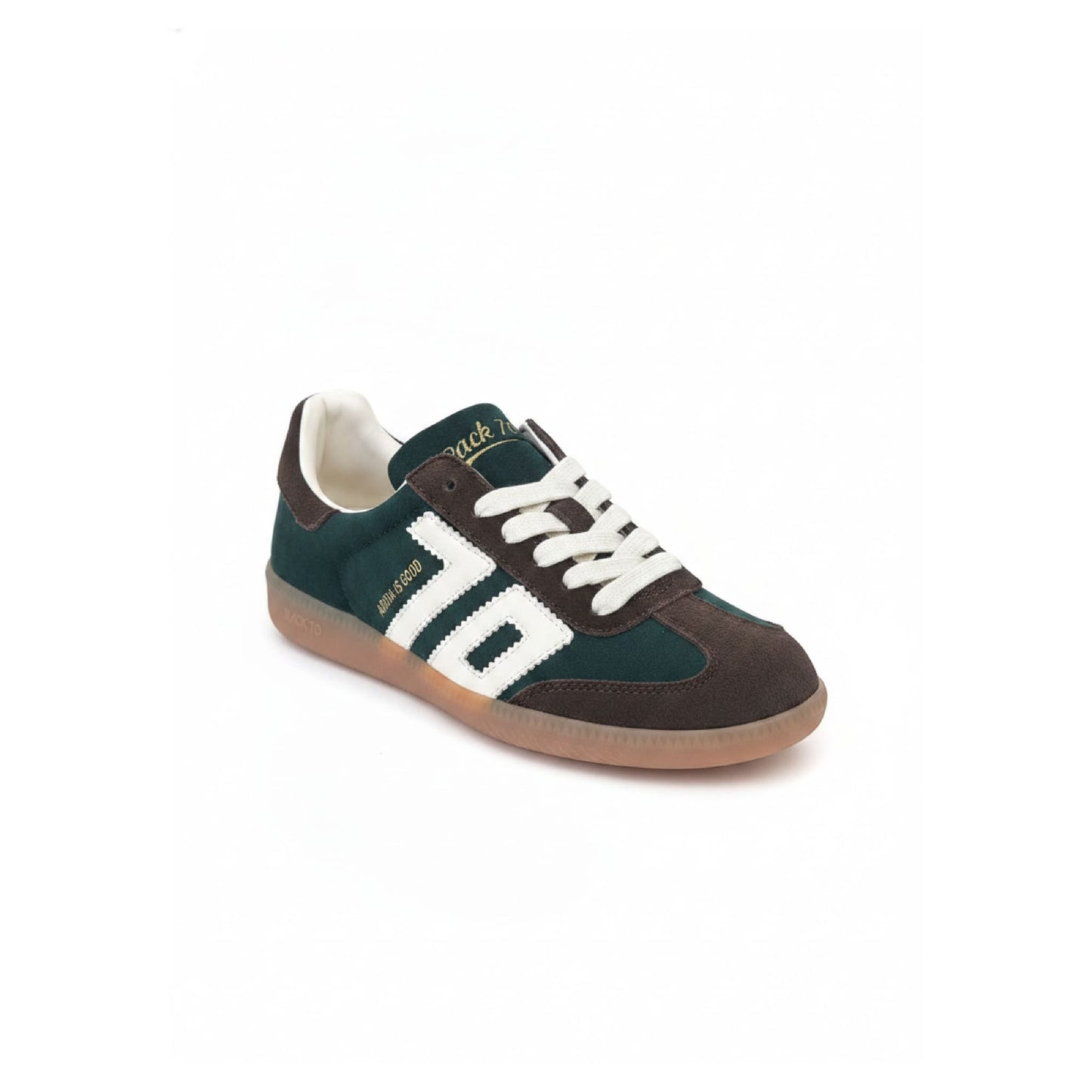 Back 70 green and brown velvet suede sneakers