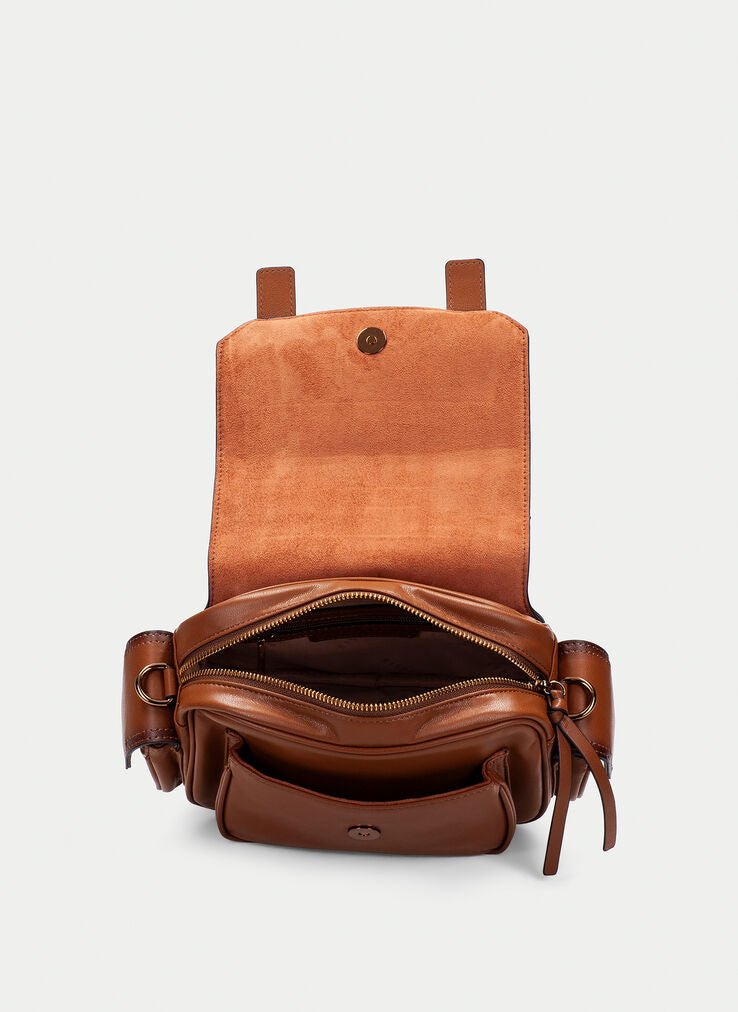 Hispanitas tan leather shoulder bag