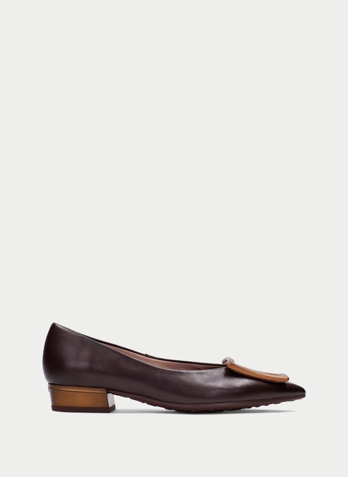 Hispanitas brown leather ballerina flats