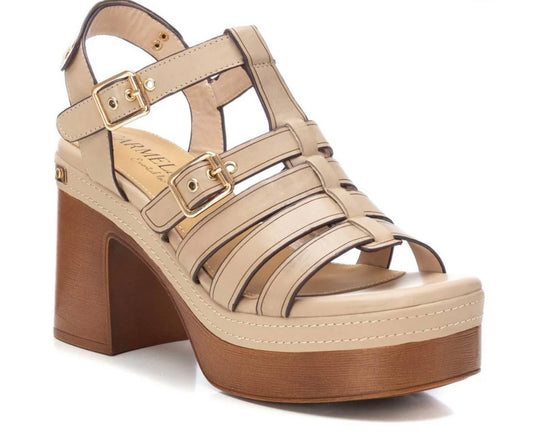 Carmela  leather beige sandals
