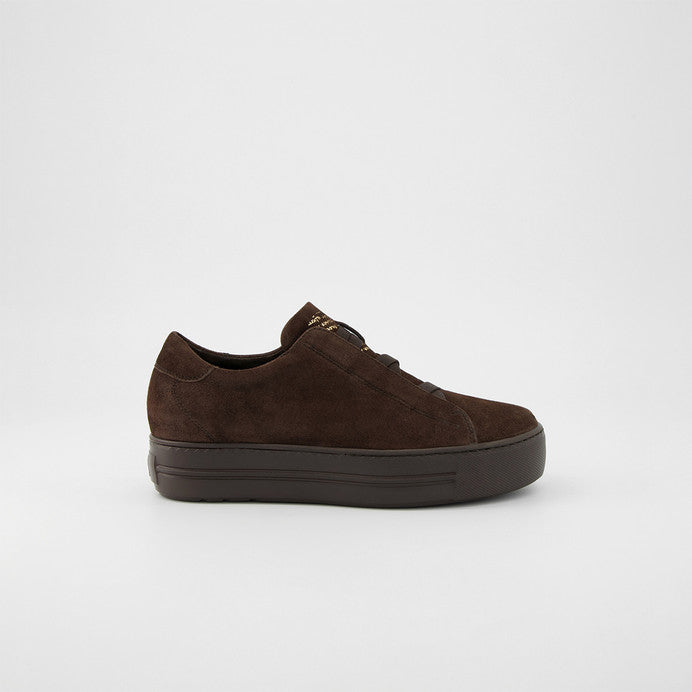 Paul Green brown velour leather slip on sneakers